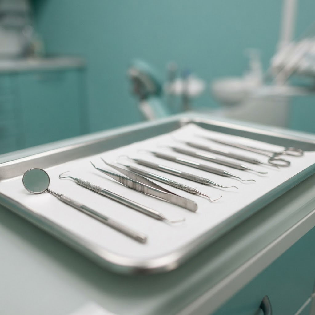 Sterilised dental instruments